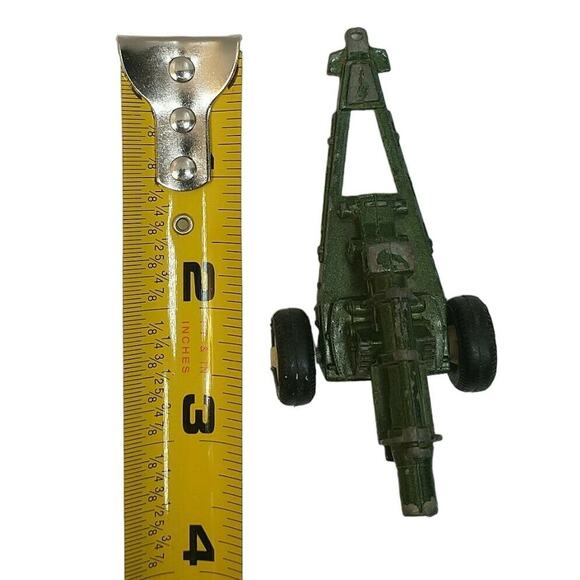 Vintage Tootsietoy Army Howitzer Canon Gun Trailor Made In USA Original #1 1960 - Picture 2 of 7